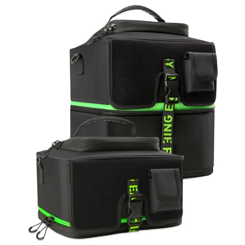 Booms Fishing Expandable Fishing Reel Bag - Double Layer Hidden Storage Fishing Reel Case for 8 Reels - Protective Compartment, DIY Storage Space for Fishing Tackle and Equipment - RC4 Reel Cover