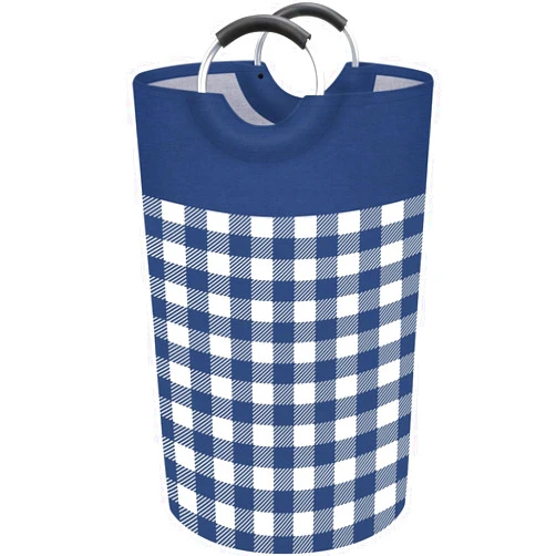 BlissTotes Large Laundry Basket Laundry Hamper Bag Washing Bin Clothes Bag Collapsible Tall With Handles Waterproof Travel Bathroom College Essentials Storage For College Dorm, Family L (Blue, 82L)