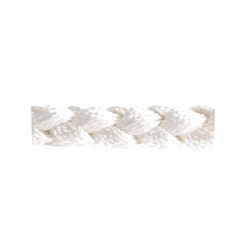 Classic Equine Flat Braid Halter and Leadrope, White