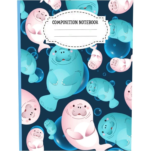 By Carina Chan (Author) Cute Manatee Notebook, Gift for Animal Lovers, Fans, Girls, Women, 8.5