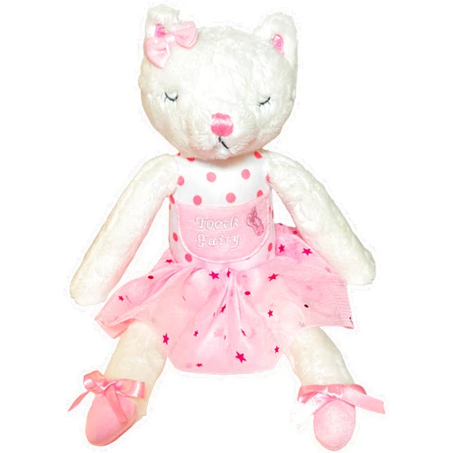 Elskandi Caterina The Cat Ballerina Tooth Fairy Pillow for Girls, Perfect First Loose Tooth Gift, Tooth Fairy Doll for Girls Tooth Fairy Pillow with Pocket, Celebrate Milestones