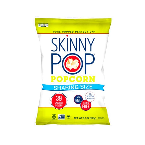 SkinnyPop Original Popcorn, Gluten Free, Vegan Popcorn, Non-GMO, Healthy Popcorn Snacks, Skinny Pop, 6.7oz Party Sized Bag