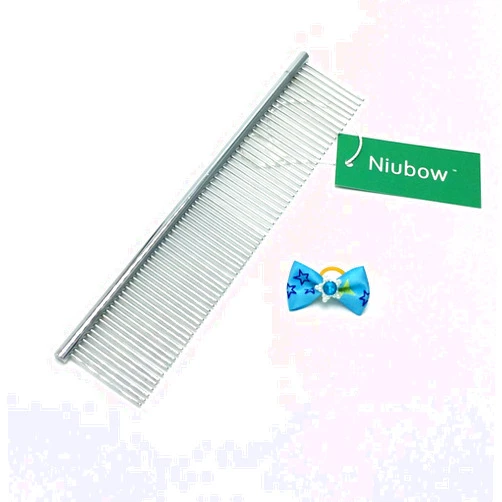 Niubow Pet Grooming Tools - Stainless Steel Pet Comb for Dogs and Cats 7-1/2 Inch