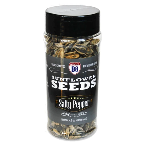 Interstate Bait Sunflower Seeds 4.6oz Bottle Salty Pepper