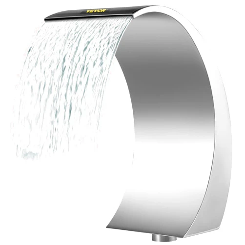 VEVOR Pamico Pool Waterfall Fountain Stainless Steel Fountain 15.4