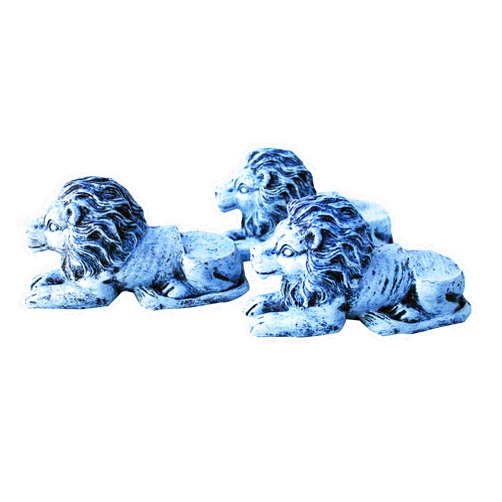 Goodman and Wife Set of 3 Poly Resin Lion Shaped Pot Feet or Planter Risers (Large Size Lion Shape Each Measures 5 inches Long,2.75 inches Tall)