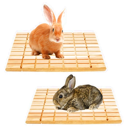 Tfwadmx 2 Pack Rabbit Wooden Scratch Board Bunny Claws Scratching Pad Guinea Pigs Digging Platform Teeth Grinding Toys for Small Animal Hamster Chinchilla Hedgehog