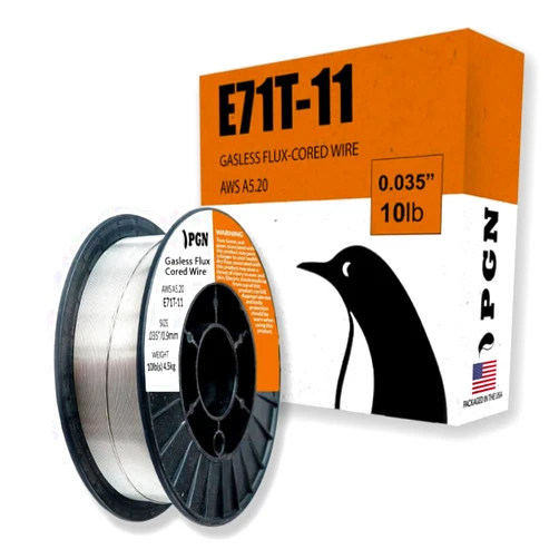 PGN Bearings PGN Flux Core Welding Wire - E71T-11 .035 Inch, 10 Pound Spool - Gasless Mild Steel MIG Welding Wire with Low Splatter - For All Position Arc Welding