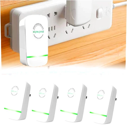 Shumeishop Power Saver Pro Energy Saver, Household Power Saver, Electricity Saving Box Household Office Market Device Electric Energy Saving Device, Electric Smart US Plug 90V-250V 30KW (4PC)