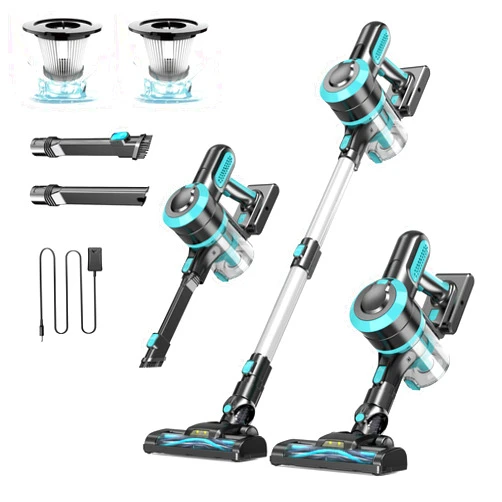 JYH YH Cordless Vacuum Cleaner, 210W 25Kpa Powerful Stick Vacuum, up to 45Mins Rechargeable Battery, Vacuum Cleaners Lightweight Handheld for Hardwood Floor