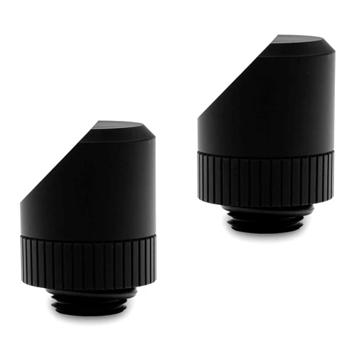 EKWB EK-Torque 45 Degree Angled Rotary Fitting, Black, 2-pack