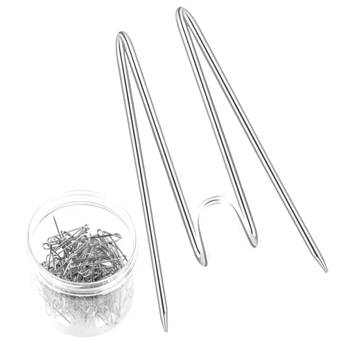 Kuan 50Pcs Fabric Panel Wall Hooks Panel Wire Hooks, Cubicle Hooks with Clear Storage Box for Cool Cubicle Decor Interior or Exterior Decor at Home, School, Office, DIY, for Party or Holiday
