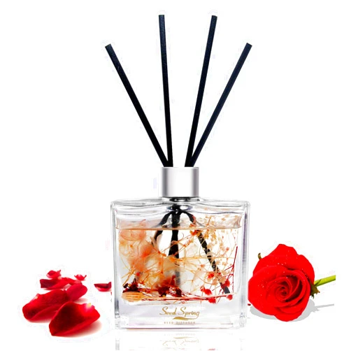 Seed Spring Reed Diffuser Rose Fragrance Diffuser Set with Stick Meet Love Series Scent Oil Diffuser for Home Bathroom Office 6.7oz (200ml)