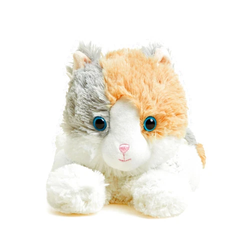 warmies Microwavable & Weighted Stuffed Animals, Calico Cat - Heated Stuffed Animal Plushie for Warmth & Comfort - Cute Soft Plush Toys for Adults & Children (Boys, Girls, Babies & Toddlers)