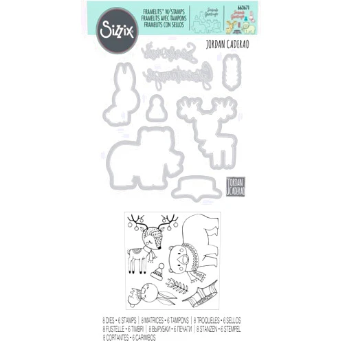 Sizzix ELLISON SIZZIX FRAMELITS Xmas, Folk Christmas