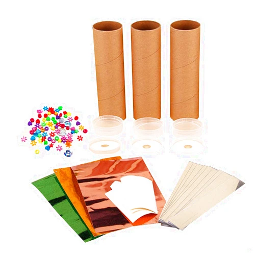 Kbraveo 3 Sets DIY Kaleidoscope Making Kit for Gifts,Party Favors,Kaleidoscope Toy Educational Science Developmental Toy