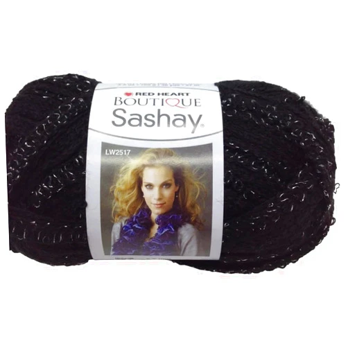 Coats & Clark Coats Yarn Red Heart Boutique Sashay Yarn, Black
