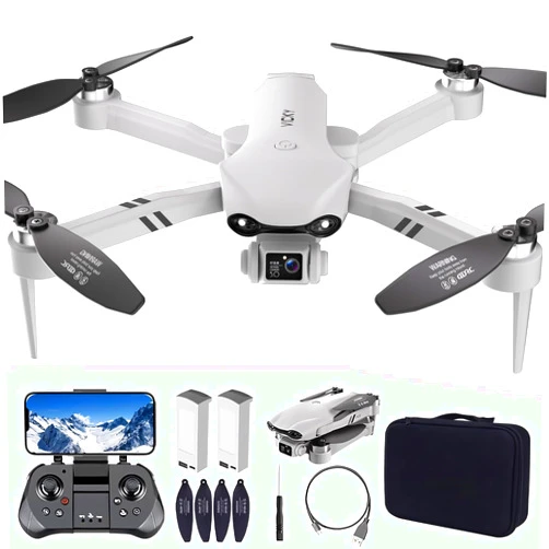 CANKETEC Drones with 2K HD Camera for Adults, GPS RC Drone Brushless Motor, 5G Wi-Fi Transmission, Smart FPV Foldable Quadcopter for Beginners, Auto Return, Follow Me, Waypoints, 30 Mins Flight Time