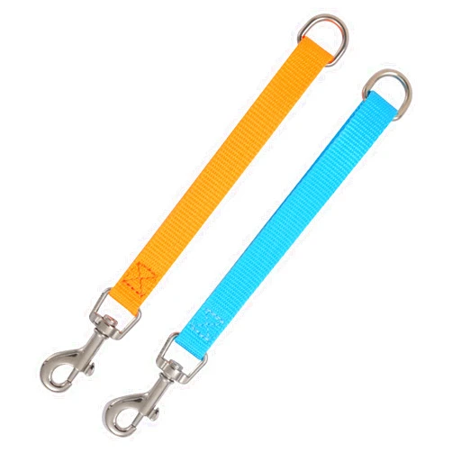 FURSDOLY Short Dog Leash-Traffic Leash Short Leash for Dog Training Traffic Lead Handle Dog Grab Tab Dog Traning Leash Handle Traffic Handle Dog Leash Traffic Handle Leash Grab (Orange & Sky Blue)