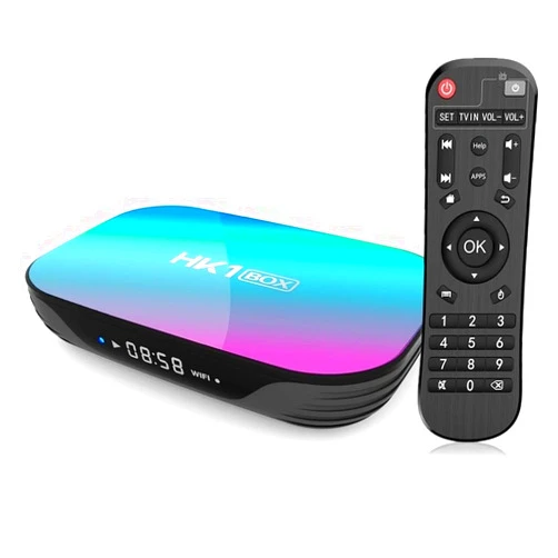 BIFANS Android 9.0 Smart TV Box with Upgrade Amlogic S905X3 Quad Core 64bit Cortex-A55, G31 MP2, 4GB RAM 32GB ROM, Dual WiFi 2.4G/5G &BT4.0, LAN 1000 RJ-45, H.265/HD 8K with Learning Remote Control