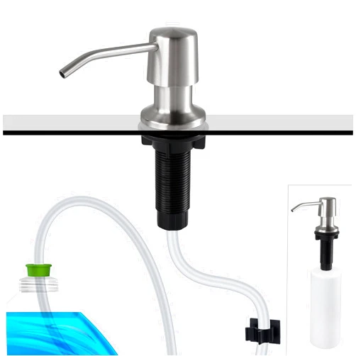 Stylever Stainless Steel Hand Soap Dispenser for Kitchen Sink, Dish Soap Dispenser with 47
