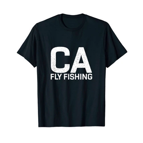 Fly Guide Angler River Creek Limestone Fish Finder California Angler CA FLY FISHING Native Golden Trout Gifts T-Shirt