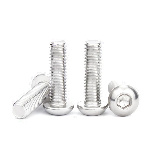 Romozi M10 Screws,M10-1.5x30mm Button Head Socket Cap Screw and Bolt, Stainless Steel Screws,Allen Hex Drive,Full Thread,Bright Finish,Coarse Thread 15Pcs