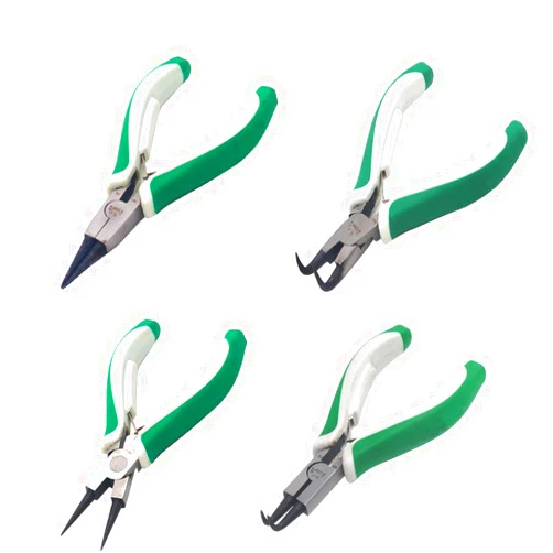 Miular 4 Pcs Mini Snap Ring Pliers Set Heavy Duty External/Internal Circlip Pliers with Straight/Bent Jaw for Ring Remover Retaining