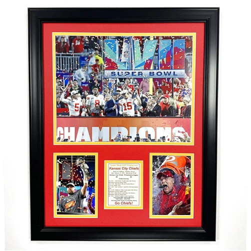 Legends Never Die, Inc. Kansas City Chiefs | 2022 Champions | Framed Photo Collage | 2 Sizes (Podium, 18