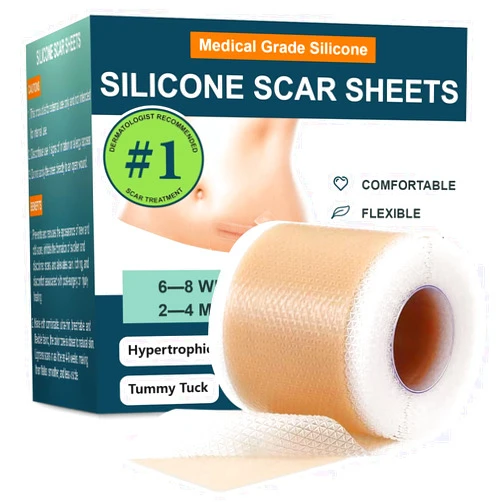 Micakin Silicone Scar Sheets,Silicone Scar Tape,Silicone Sheets For Scars,Scar Tape For Surgical Scars,Keloid Bump Removal,Scar Removal For Surgical(1.6