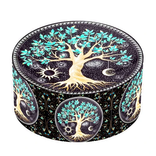 ASONLY 3 Inch Spice Grinder, Green Lucky Tree Pattern