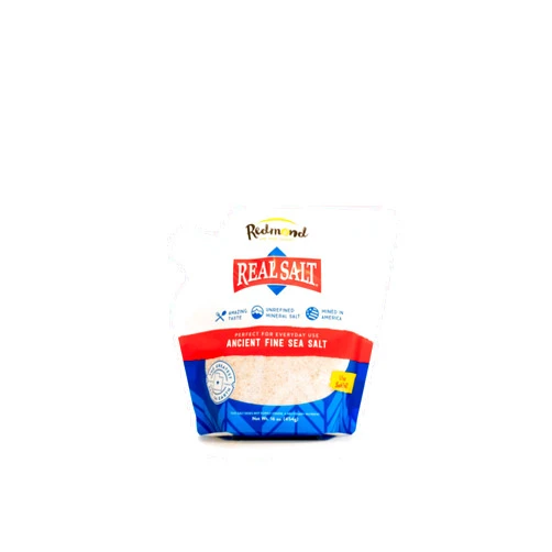 Redmond Real Salt - Ancient Fine Sea Salt, Unrefined Mineral Salt, 16 Ounce Pouch (1 Pack)