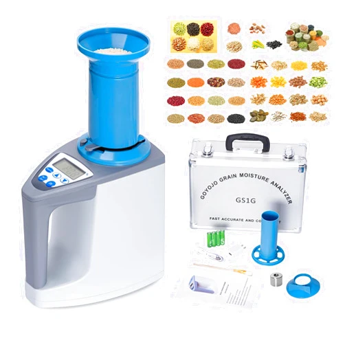 GOYOJO Moisture Tester Portable GOYOJO Grain Moisture Meter Analyzer 3-35% Measurement Range 0.1% Accuracy 20 Digital Grain Types incl. Wheat, Corn, Rice, LCD Display, Crop Moisture Meter