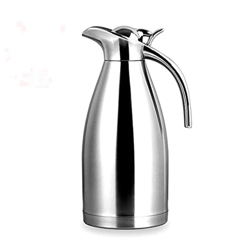 Bonnoces 68 Oz Stainless Steel Thermal Carafe - Double Walled Vacuum Insualted Thermos/Carafe with Lid - Coffee/Tea Carafe Heat & Cold Retention - 2 Liter