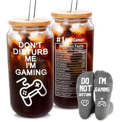 ANOTION Gaming Mugs - White Elephant Gifts for Teens Gifts For Boyfriend Gaming Accessories Teen Boy Gifts Gaming Stuff Unique Gifts Gamer Gifts Epic Gamer Coffee Cup Gamer Birthday Party Decorations