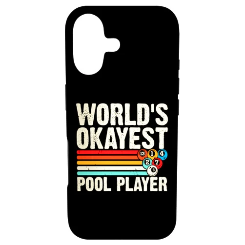8 Ball Pool Gifts Billiards Accessories & Stuff Worlds Okayest Pool Player Case for iPhone 17