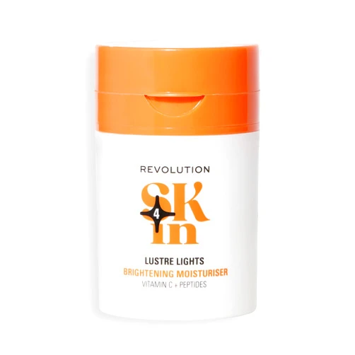 Revolution Skincare London Revolution Skin, Lustre Lights Vitamin C & Peptides Brightening Moisturizer, 3-in-1 Face Cream, Primer & Highlighter, Vegan & Cruelty-Free, 1.69 fl oz