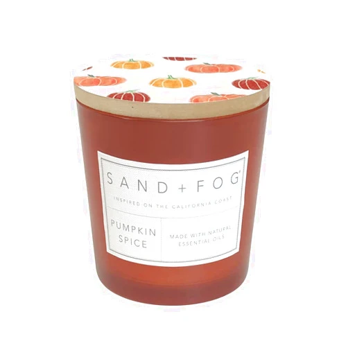 Sand + Fog Scented Candles - Pumpkin Spice - Additional Scents and Sizes - 3 Wicks 100% Cotton Lead-Free - Luxury Air Freshening Jar Candles - Perfect Home Decor - 21 oz