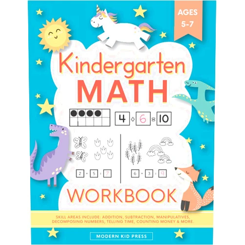 Modern Kid Press Kindergarten Math Workbook: Kindergarten and 1st Grade Workbook Age 5-7 | Homeschool Kindergarteners | Addition and Subtraction Activities + Worksheets