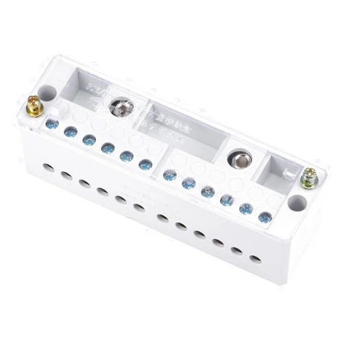 uxcell 2 Inlet 12 Outlet Terminal Strip Blocks 660V 150A Connector Distribution Block for Metering Box
