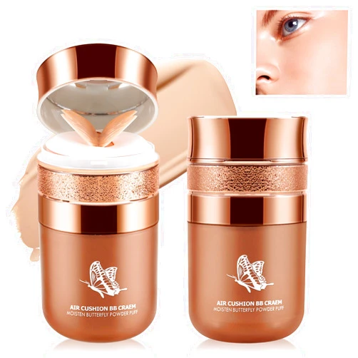 Boobeen Air Cushion BB Cream, Lightweight Moisturizing Foundation Face Makeup, Natural Matte Concealer for Dewy Finish, Conceal & Brighten Nude Base Primer Cream to Even Skin Tone, Long Lasting