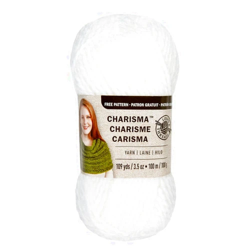 Loops & Threads Charisma Yarn - White - 3.5 oz - One Ball
