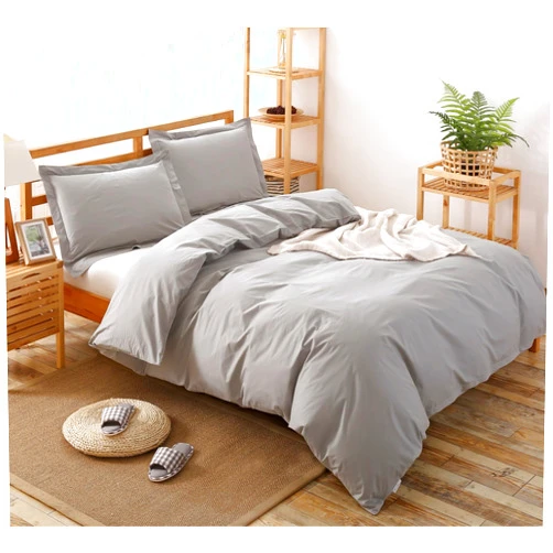 Colourful Snail 100-Percent Cotton Duvet Cover Set, Hidden Zipper Closure, Ultra Soft, Easy Care and Durable, Simple Bedding Style, King,Grey (Comforter Not Included)