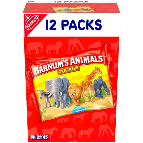 BARNUM'S ANIMALS Barnum's Original Animal Crackers, 12 Snack Packs