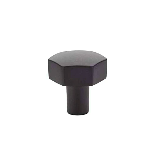 Emtek 86457US19 1.125 in Mod Hex Cab Knob, Flat Black