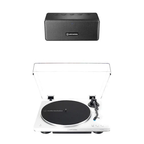 Audio-Technica AT-LP70XBTWSP2 Turntable Speaker Pack, White