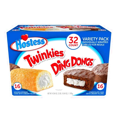 Little Debbies Hostess | Variety Pack | Twinkies | Ding Dongs | 32 count