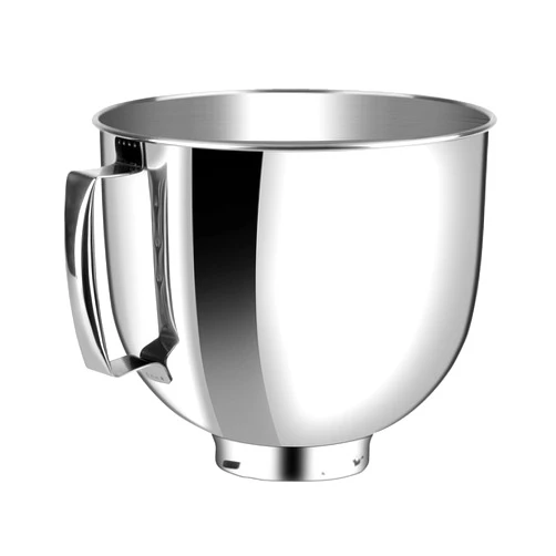 ZOMOVOR 5QT Stainless Steel Mixer Bowl for Kitchenaid Stand Mixers 4.5-5 QT Tilt-Head Mixer Mixing Bowl with Handle, Silver, Polished