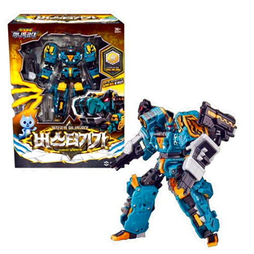 SSmall Miniforce Dinoid Warrior Buster GIGA Blue Green Headbot Giganoto Dino Robot