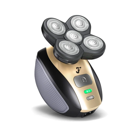 Freebird The FlexSeries Electric Head Hair Shaver - Freebird - Ultimate Mens Cordless Rechargeable Wet/Dry Skull & Bald Head Waterproof Razor with Rotary Blades, Clippers, Nose Trimmer, Brush, Massager